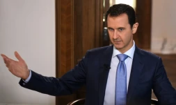 Le président syrien Bachar al-assad, le 18 décembre 2015 à Damas