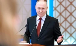 Le président russe Vladimir Poutine à Astana au Kazakhstan vendredi 29 mai