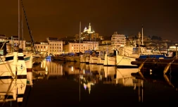 Le "Vieux-Port" de Marseille désert, le 10 janvier 2021