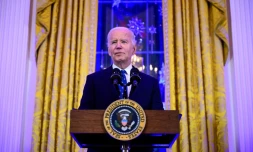 Le président américain sortant Joe Biden à la Maison Blanche, le 16 décembre 2024 à Washington