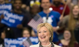 La candidate démocrate Hillary Clinton lors d'un meeting à Columbia (Caroline du Sud), aux Etats-Unis, le 27 février 2016