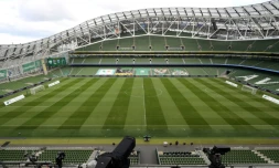 Le stade Aviva, le 6 septembre 2020 Ă Dublin, avant le match de Ligue des Nations entre l'Irlande et la Finlande