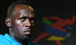 Usain Bolt, le 8 juin 2017 à Kingston (Jamaïque)