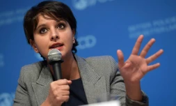 L'ancienne ministre de l'Education Najat Vallaud-Belkacem, le 6 décembre 2016, lors d'une conférence de presse à Paris