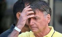 L'ex-président brésilien Jair Bolsonaro à Brasilia le 26 août 2025