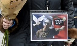 Hommage au professeur d'histoire-géographie Samuel Paty, le 18 octobre 2020 à Lille