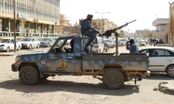 Des forces loyales au maréchal Khalifa Haftar, l'homme fort de l'est libyen, le 9 février 2019 à Sebha, dans le sud du pays