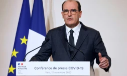 Jean Castex lors d'un point presse, le 12 novembre 2020 au ministère de la Santé à Paris