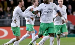 Le capitaine stéphanois Moustapha Bayal Sall, a offert la victoire à son équipe à sur le terain de Rennes, le 4 février 2016