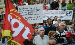 Manifestation contre la fermeture l'usine Alstom de Belfort , le 12 septembre 2016