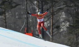 Le Norvégien Aksel Lund Svindal vainqueur de la descente des JO de Pyeongchang le 15 février 2018