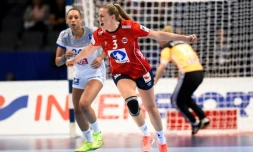 La Norvège d'Emilie Hegh Arntzen a battu l'équipe de France en demi-finale de l'Euro à Göteborg, le 16 décembre 2016
