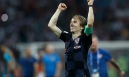 Le capitaine de la Croatie Luka Modric contre la Russie en quart de finale du Mondial à Sotchi, le 7 juillet 2018