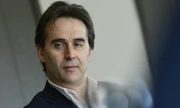 Julen Lopetegui, alors sélectionneur de l'Espagne, le 17 avril 2018 au centre d'entraînement de la Roja à Las Rozas, près de Madrid