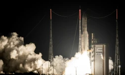 La fusée Ariane 5 décolle de Kourou, le 4 mai 2017 en Guyane