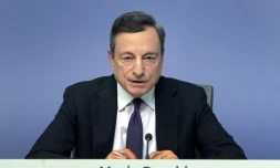 Le président de la Banque centrale européenne Mario Draghi, le 26 avril 2018 à Francfort.