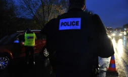 La police aux frontières française lors d'un contrôle routier sur l'A31 en direction du Luxembourg, le 19 novembre 2015