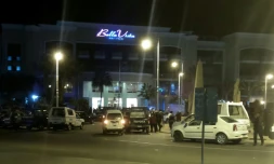 Photo prise par un smartphone de l'hôtel Bella Vista à Hourgada, le 8 janvier 2016 après une attaque