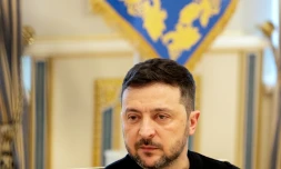 Le président ukrainien Volodymyr Zelensky à Kiev en Ukraine le 5 mars 2026