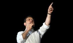Le maire d'opposition d'Istanbul Ekrem Imamoglu après sa réélection le 31 mars 2024