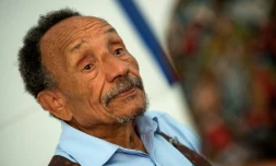 L'écrivain et militant écologiste français Pierre Rabhi à Salé, au Maroc, le 7 octobre 2018