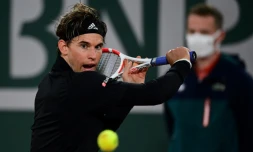 L'Autrichien Dominic Thiem à Roland-Garros à Paris le 28 septembre 2020