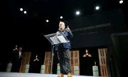L'auteur américain Jon Lee Anderson, président du jury de la 32e édition du Prix Bayeux, à Bayeux (Calvados), le 11 octobre 2025