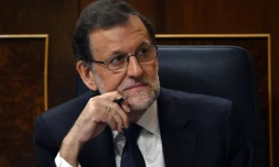 Le Premier ministre espagnol Mariano Rajoy,  au Parlement le 27 octobre 2016, à Madrid