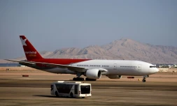 Un avion de la compagnie russe Nordwind airlines sur le tarmac de l'aéroport de Sharm el-Sheikh en Egypte, le 6 novembre 2015