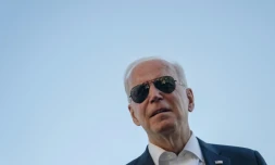 Joe Biden dans les jardins de la Maison Blanche le 26 septembre 2021