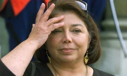 Leïla Shahid, alors Déléguée générale de Palestine en France, le 1er mai 2000 au palais de l'Elysée à Paris