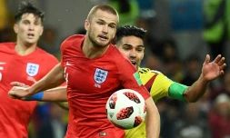 Le milieu de terrain anglais Eric Dier buteur lors de la qualification en quarts de finale du Mondial le 3 juillet 2018