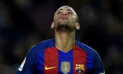 L'attaquant brésilien du FC Barcelone Neymar face à Malaga le 9 novembre 2016 au Camp Nou