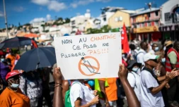 Manifestation contre l'obligation vaccinale et le pass sanitaire Ă Fort-de-France, le 22 novembre 2021 en Martinique