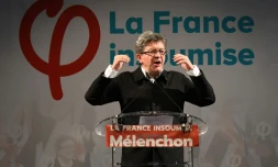 Jean-Luc Mélenchon au soir du second tour des législatives, le 18 juin 2017 à Marseille