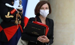 La ministre de la Défense Florence Parly sur le perron de l'Elysée, le 26 août 2020 à Paris
