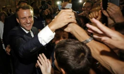 Emmanuel Macron lors des Rencontres d'Arles, à Arlesle 19 juillet 2017