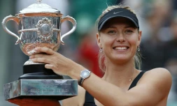 La Russe Maria Sharapova victorieuse du Tournoi de Roland-Garros, le 9 juin 2012 à Paris 