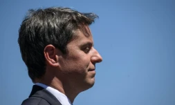 Gabriel Attal a officialisé depuis l'Aveyron sa candidature à l'élection présidentielle et son ambition de succéder à Emmanuel Macron, Mur-de-Barrez le 22 mai 2026.