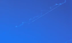 Un missile tiré depuis l'Iran dans le ciel de Naplouse, en Cisjordanie occupée le 19 juin 2025
