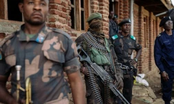 Des soldats de l'armée de République démocratique du Congo dans la province du Nord-Kivu, dans l'est du pays, le 14 décembre 2024