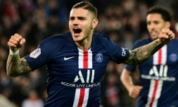 L'attaquant argentin du PSG Mauro Icardi auteur d'un doublé contre l'OM, le 27 octobre 2019 au Parc des Princes
