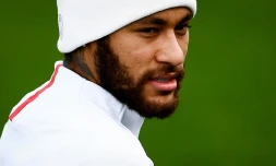 La star du PSG Neymar Ă l'entraĂźnement le 5 novembre 2019 Ă Saint-Germain-en-Laye