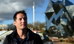 L?astronaute français Thomas Pesquet, le 25 novembre 2017 à Chasseneuil-du-Poitou dans la Vienne