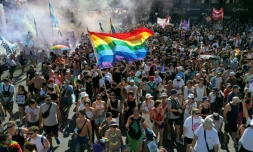 Manifestation pour la défense de la diversité et contre le président argentin ultralibéral Javier Milei, le 1er février 2025 à Buenos Aires 