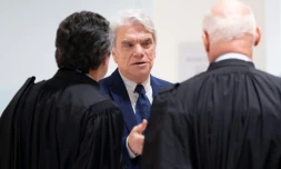 Bernard Tapie le 21 mars 2019 au palais de justice de Paris
