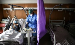 A l'hôpital de Gonesse (Val-d'Oise), le 22 octobre 2020. "On peut constater l'accélération du nombre de malades" admis dans l'établissement, s'inquiète le directeur Jean Pinson