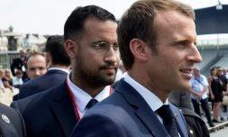 Emmanuel Macron et Alexandre Benalla le 14 juillet 2018 à Paris