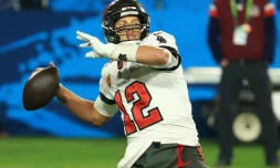 Tom Brady lors du Super Bowl Ă Tampa (Floride)