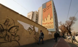 Une fresque anti américaine à Téhéran, le 6 janvier 2026